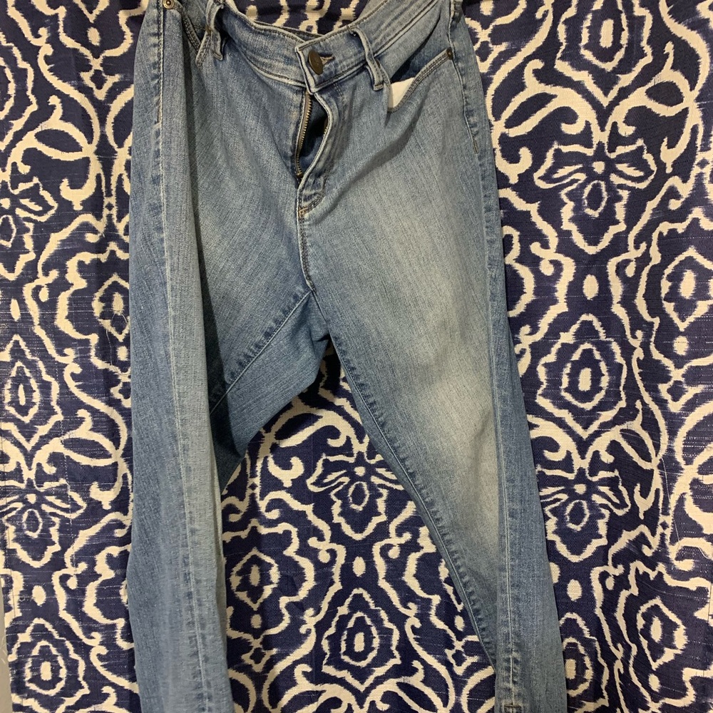 Loft skinny leg jeans with side zipper